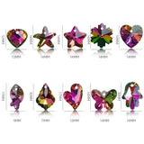 100Pcs/Box Austria Glass Heart Bead Crystal Pendant for Jewelry Making