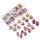 100Pcs/Box Austria Glass Heart Bead Crystal Pendant for Jewelry Making