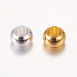 100Pcs Brass European Beads Mixed Large Hole Rondelle Bead Bangle Bracelet