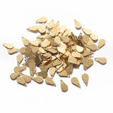 100Pcs Brass Hammered Teardrop Chain Pendant Charms DIY Jewelry Making