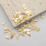 100Pcs Brass Hammered Teardrop Chain Pendant Charms DIY Jewelry Making