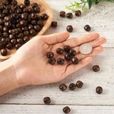 100Pcs Brown Wood Beads Barrel Spacer for Macrame Bracelet DIY