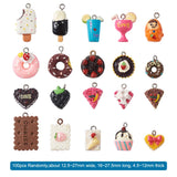 100Pcs Cake Candy Biscuit Resin Pendants Charms For Jewelry Making