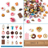 100Pcs Cake Candy Biscuit Resin Pendants Charms For Jewelry Making