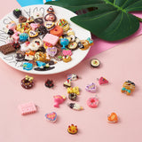 100Pcs Cake Candy Biscuit Resin Pendants Charms For Jewelry Making