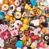100Pcs Cake Candy Biscuit Resin Pendants Charms For Jewelry Making