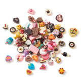 100Pcs Cake Candy Biscuit Resin Pendants Charms For Jewelry Making