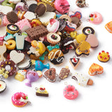 100Pcs Cake Candy Biscuit Resin Pendants Charms For Jewelry Making