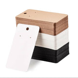 100Pcs Cardboard Earring Cards Retro Hanging Board Jewelry Display Holder
