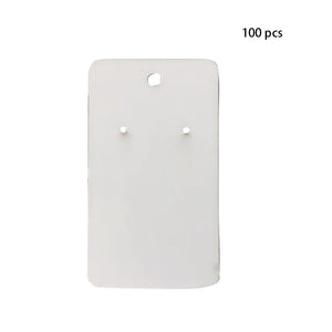 100Pcs Cardboard Earring Display Cards Retro Hanging Board Jewelry Holder Tag