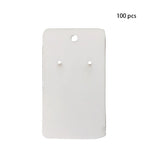 100Pcs Cardboard Earring Display Cards Retro Hanging Board Jewelry Holder Tag