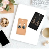 100Pcs Cardboard Earring Cards Retro Hanging Board Jewelry Display Holder