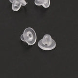 100Pcs Clear Silicone Cushion Pads for Clip On Earrings