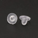 100Pcs Clear Silicone Cushion Pads for Clip On Earrings