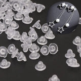 100Pcs Clear Silicone Cushion Pads for Clip On Earrings