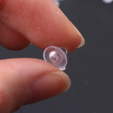 100Pcs Clear Silicone Cushion Pads for Clip On Earrings