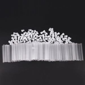100Pcs Clear Plastic Test Tube with Cap 12X100mm U- Bottom
