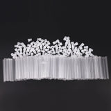 100Pcs Clear Plastic Test Tube with Cap 12X100mm U- Bottom
