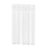 100Pcs Clear Plastic Test Tube with Cap 12X100mm U- Bottom