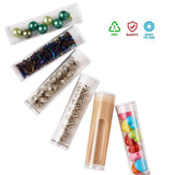100Pcs Clear Plastic Beads Containers with Lid for DIY Jewelry Storage