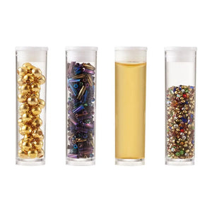 100Pcs Clear Plastic Beads Containers with Lid for DIY Jewelry Storage