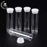100Pcs Clear Plastic Beads Containers with Lid for DIY Jewelry Storage