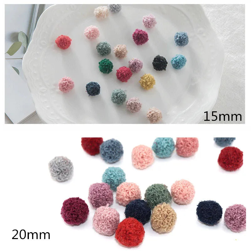 100Pcs Teddy Pom Pom Plush Balls Wedding Party Decor