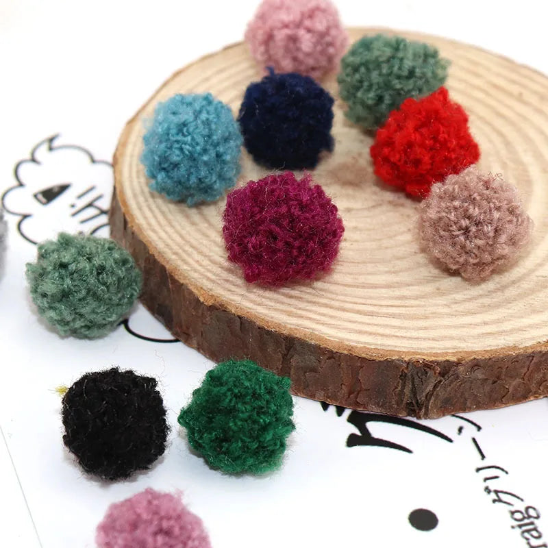 100Pcs Teddy Pom Pom Plush Balls Wedding Party Decor
