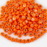 100Pcs Acrylic 8mm Round Flat Letter Beads DIY Necklace Bracelet Jewelry