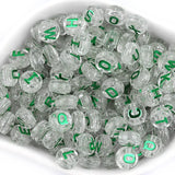 100Pcs Acrylic 8mm Round Flat Letter Beads DIY Necklace Bracelet Jewelry