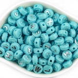 100Pcs Acrylic 8mm Round Flat Letter Beads DIY Necklace Bracelet Jewelry
