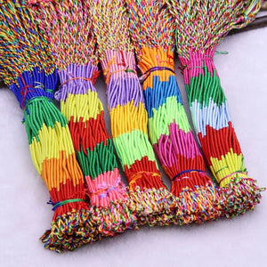 100Pcs Cotton Rope Friendship Bracelets Multicolor Hand-Making Jewelry Gift
