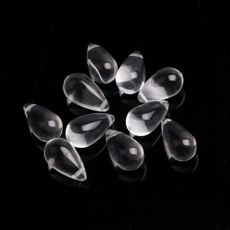 100Pcs Czech Glass Teardrop Beads 6x9mm Crystal Charms Pendant DIY Sewing Craft