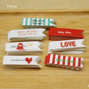 100Pcs Christmas Gift Tags Party Supplies Xmas Decoration