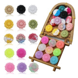 100Pcs Daisy Silicone Beads 22mm Sunflower Glow In The Dark Necklace