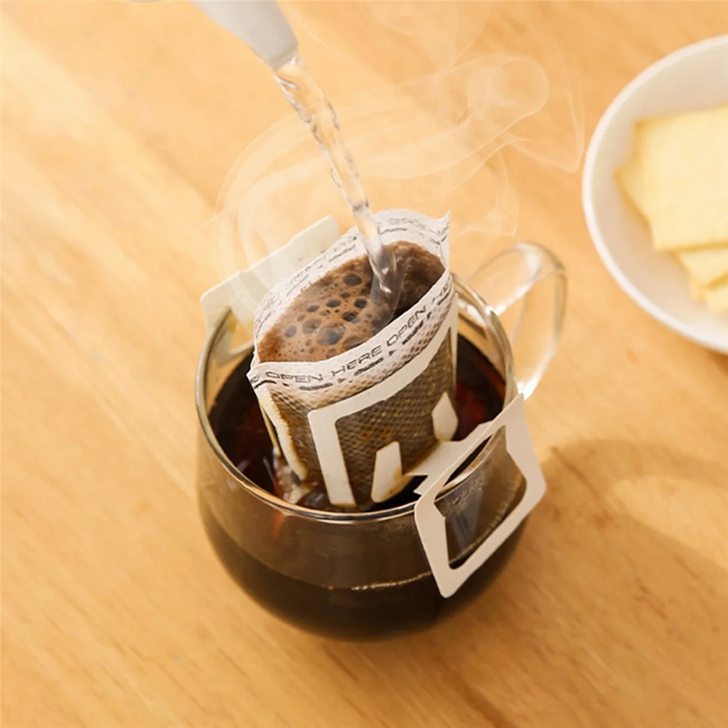 100Pcs Disposable Coffee Filter Bags Drip Hanging Ear Style Paper