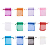 100 Pcs Organza Bags Drawstring Gift Pouches Wedding Party Candy Bag 9x7cm
