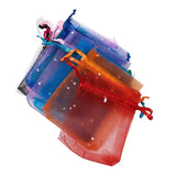 100 Pcs Organza Bags Drawstring Gift Pouches Wedding Party Candy Bag 9x7cm