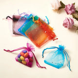 100 Pcs Organza Bags Drawstring Gift Pouches Wedding Party Candy Bag 9x7cm