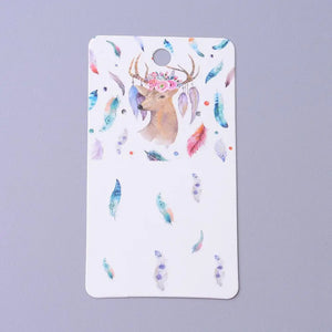 100Pcs Earring Display Cards Jewelry Packaging Hang Tag Card 9x5x0.04cm