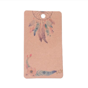 100Pcs Earring Display Cards Jewelry Packaging Hang Tag Card 9x5x0.04cm