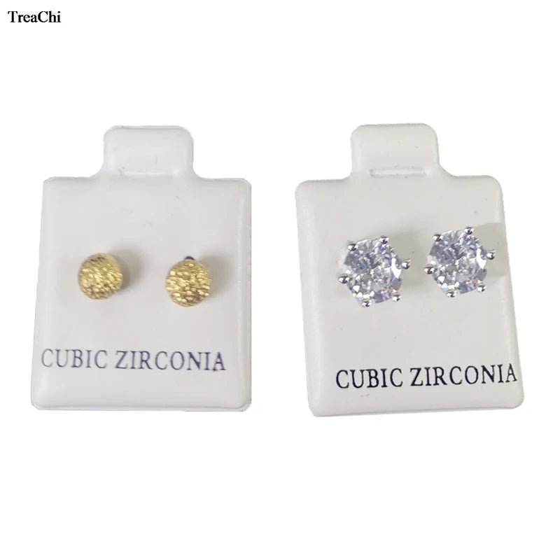100Pcs Earring Display Sheet Mini Puffed Stud Organizer Card Drawer