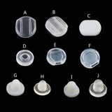 100Pcs Earring Pads Silicone Comfort Cushion for Clips Earrings