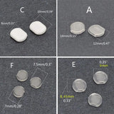 100Pcs Earring Pads Silicone Comfort Cushion for Clips Earrings