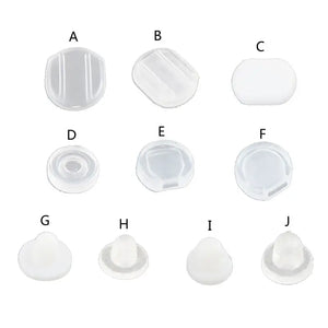 100Pcs Earring Pads Silicone Comfort Cushion for Clips Earrings