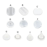 100Pcs Earring Pads Silicone Comfort Cushion for Clips Earrings