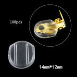 100Pcs Earring Pads Support Silicone Comfort Earring Cushion