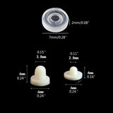 100Pcs Earring Pads Silicone Comfort Cushion for Clips Earrings