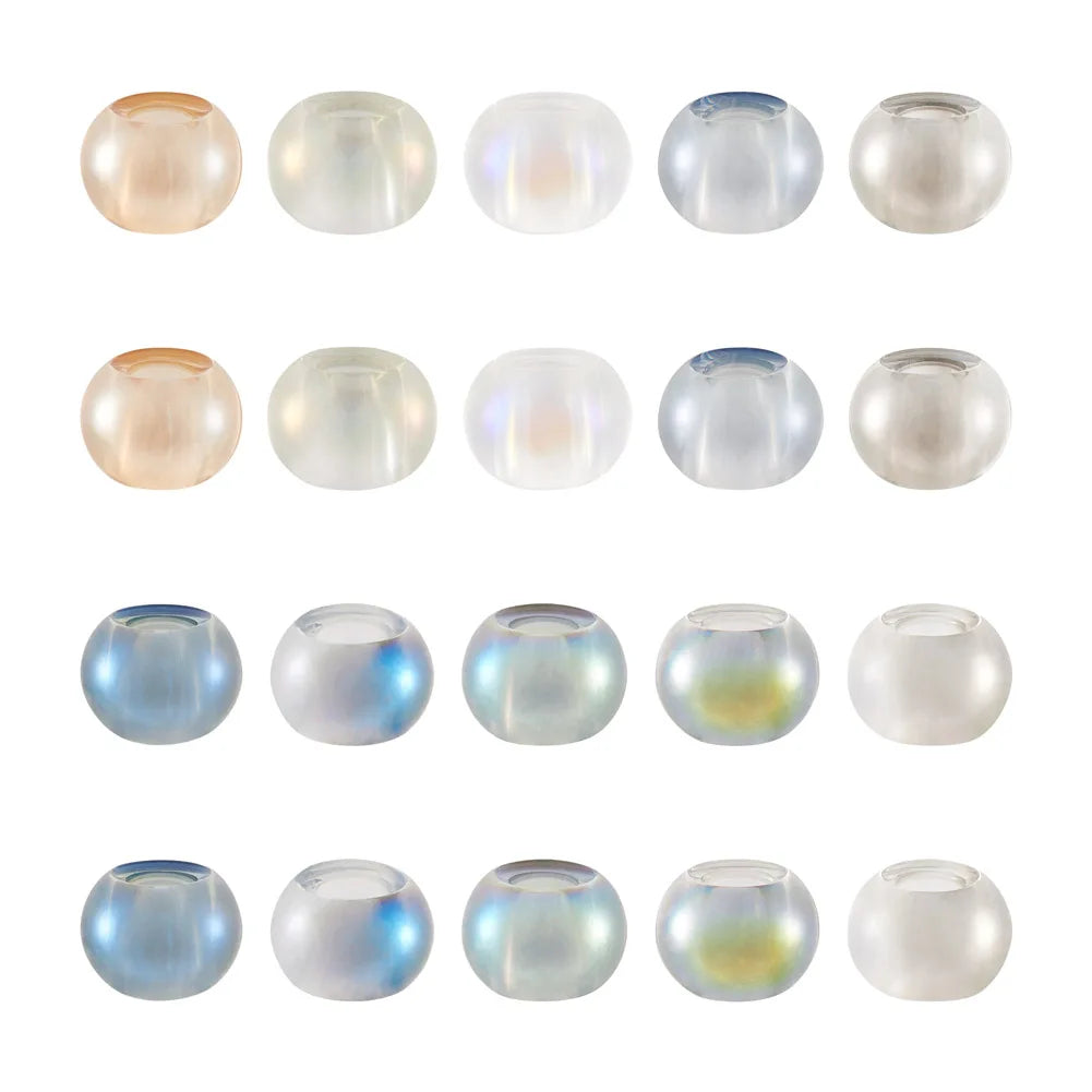 100Pcs Colorful Glass Rondelle Beads for Jewelry Making