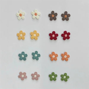100Pcs Embroidered Flowers Appliques Patches DIY Arts Headwear Decor Material